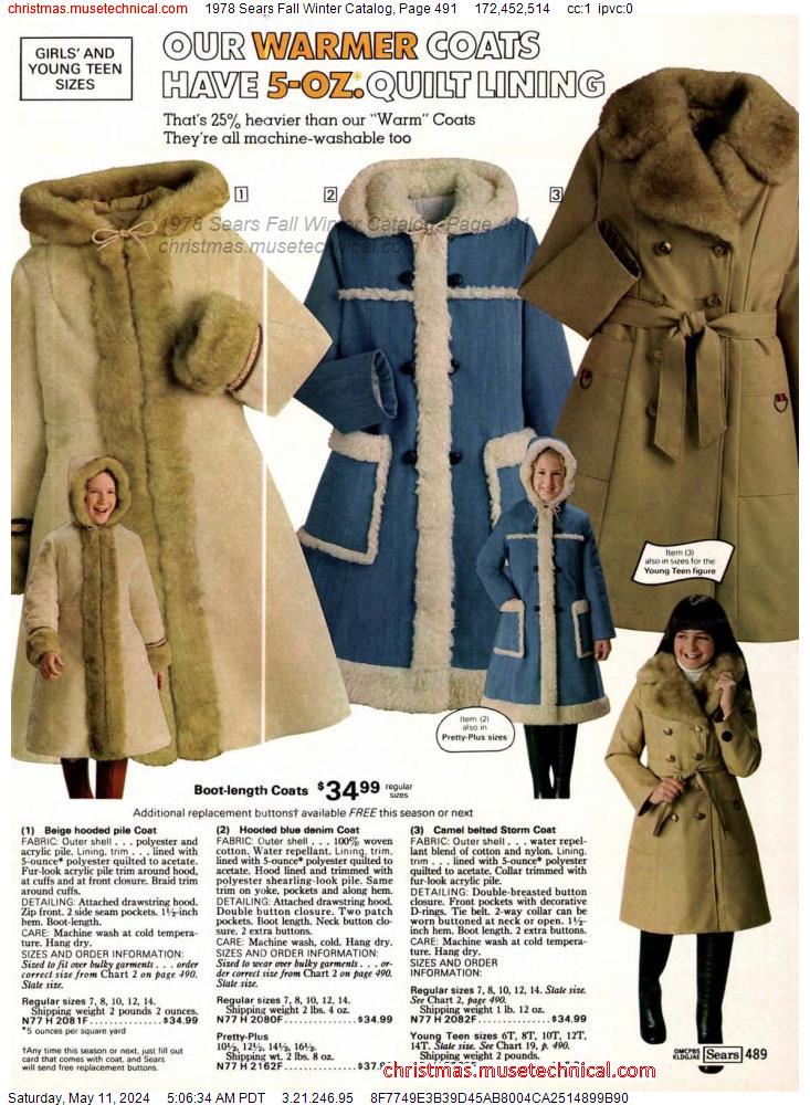 1978 Sears Fall Winter Catalog, Page 491
