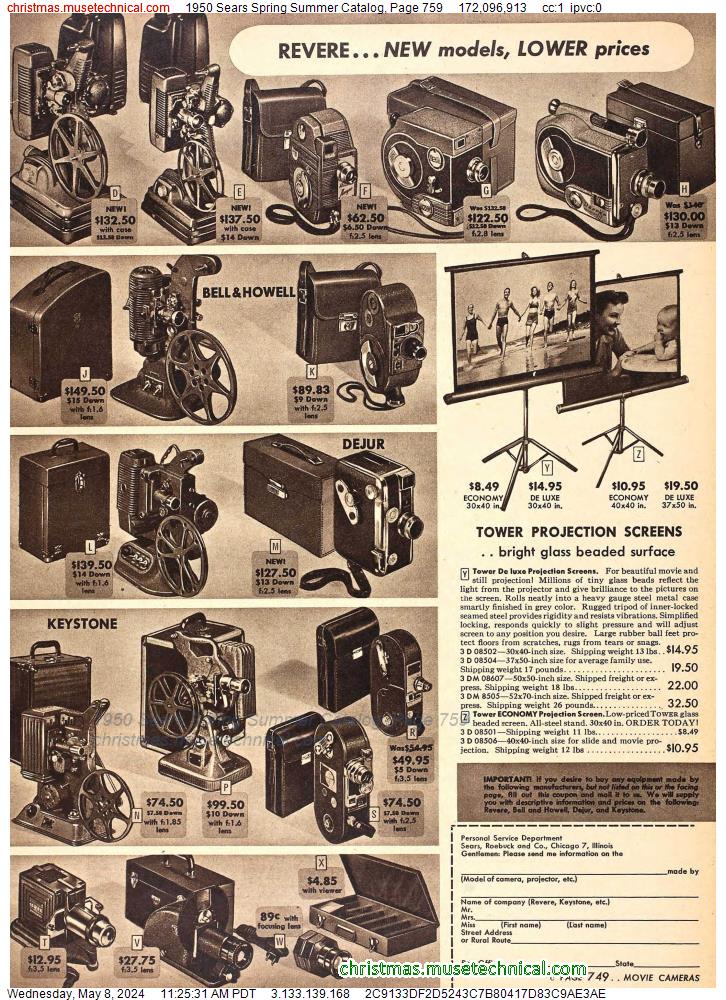 1950 Sears Spring Summer Catalog, Page 759