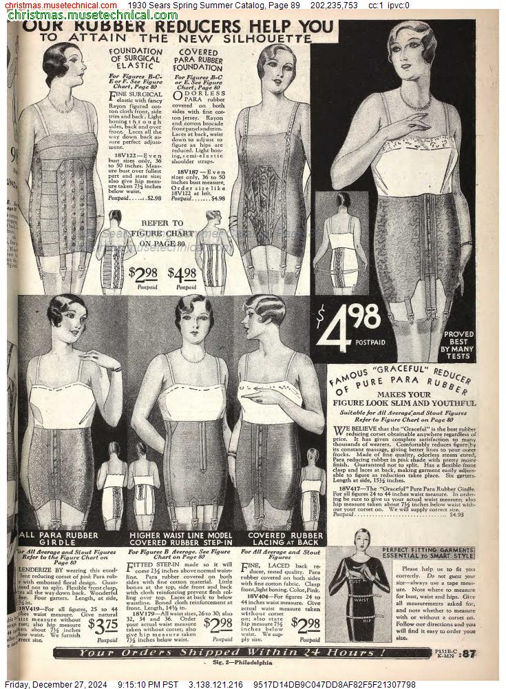 1930 Sears Spring Summer Catalog, Page 89