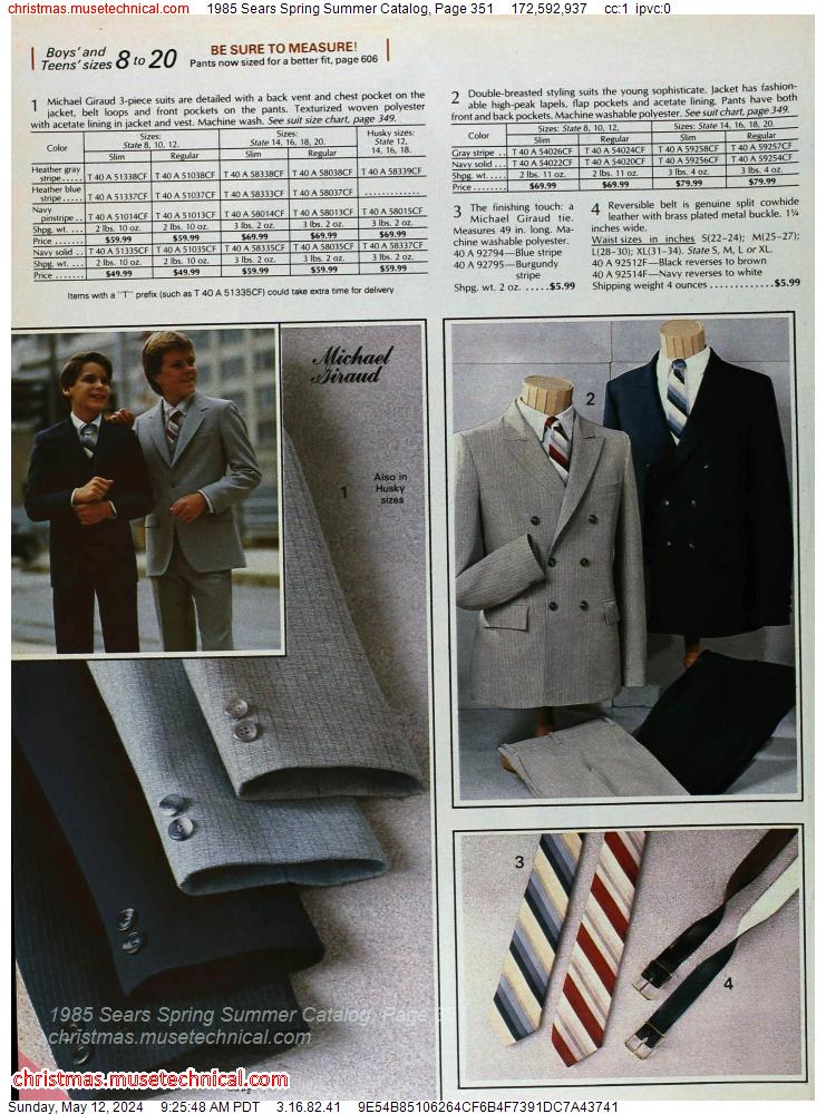 1985 Sears Spring Summer Catalog, Page 351