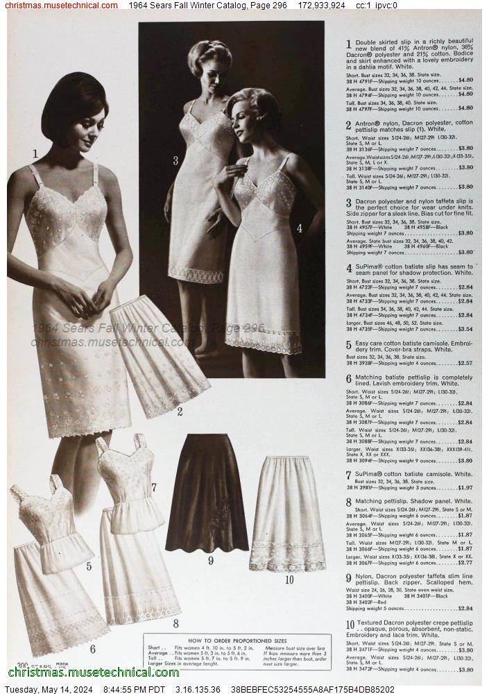 1964 Sears Fall Winter Catalog, Page 296