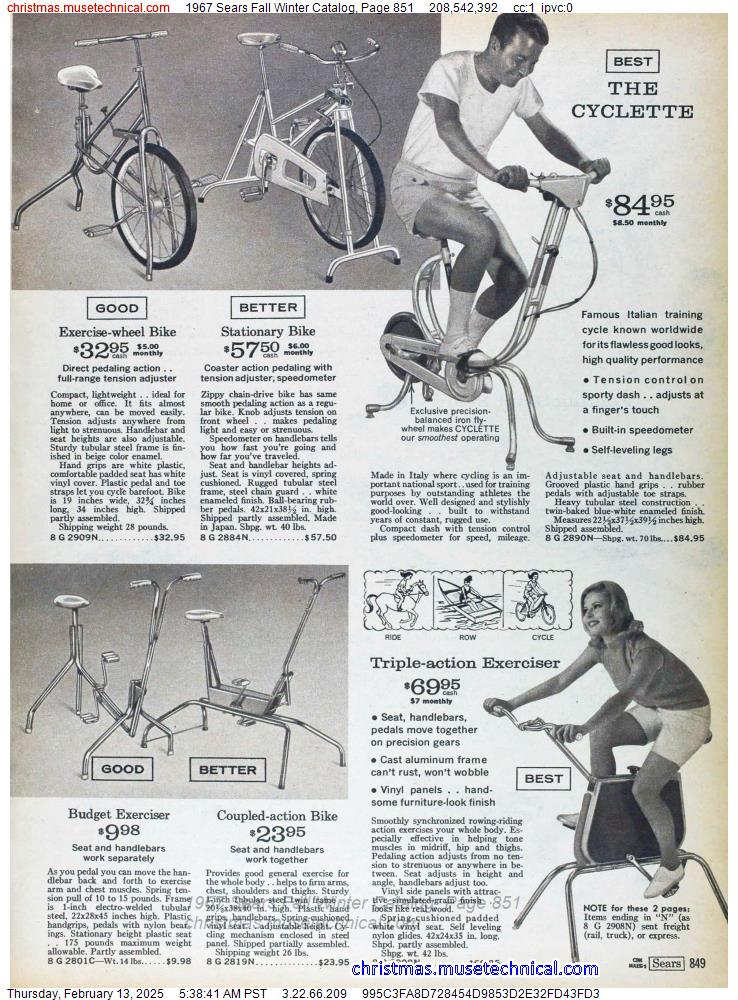 1967 Sears Fall Winter Catalog, Page 851