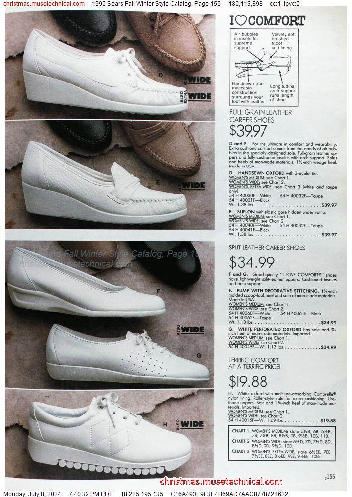 1990 Sears Fall Winter Style Catalog, Page 155