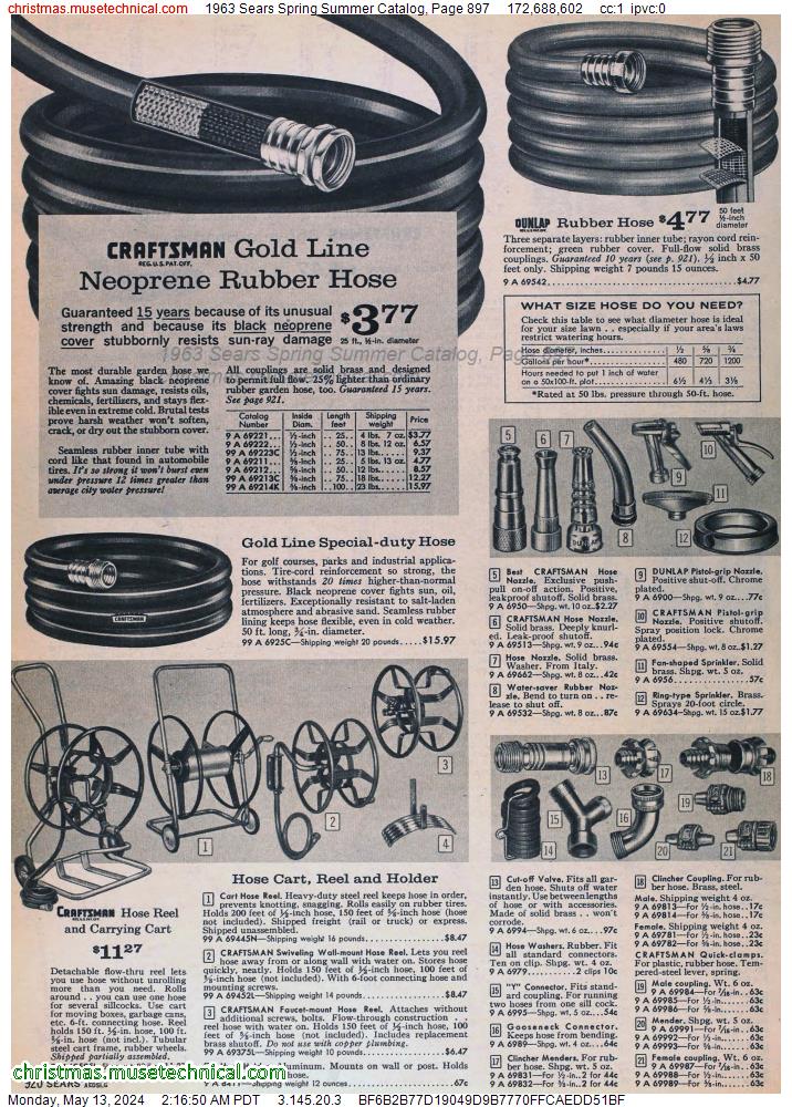 1963 Sears Spring Summer Catalog, Page 897