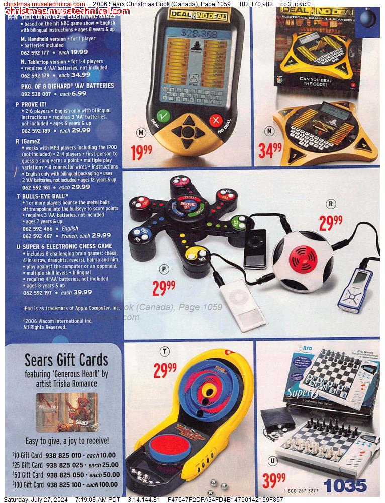 2006 Sears Christmas Book (Canada), Page 1059