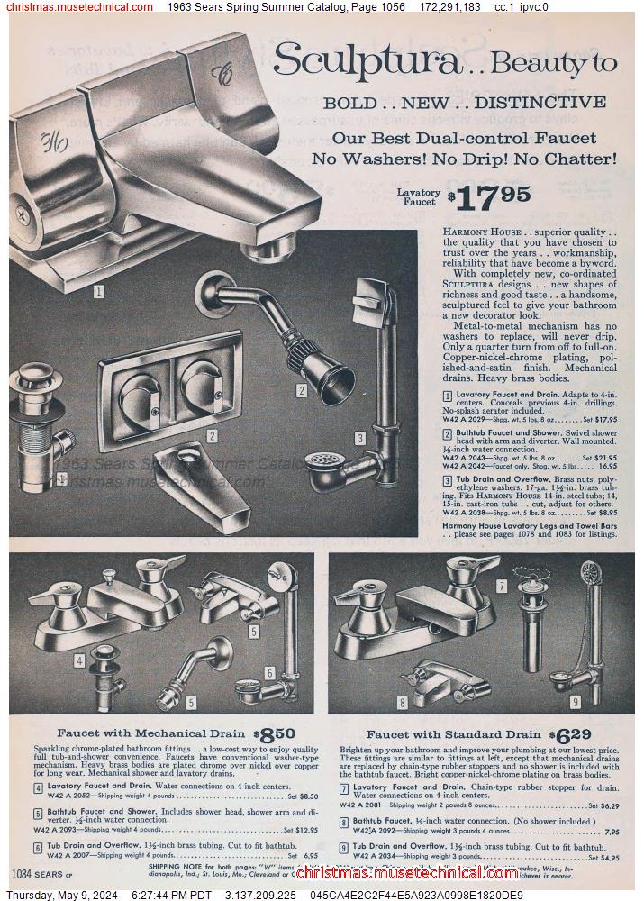 1963 Sears Spring Summer Catalog, Page 1056