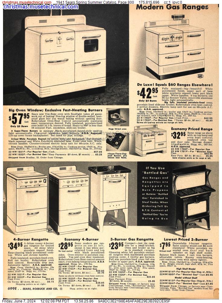 1941 Sears Spring Summer Catalog, Page 800