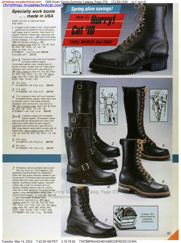 1986 Sears Spring Summer Catalog, Page 378