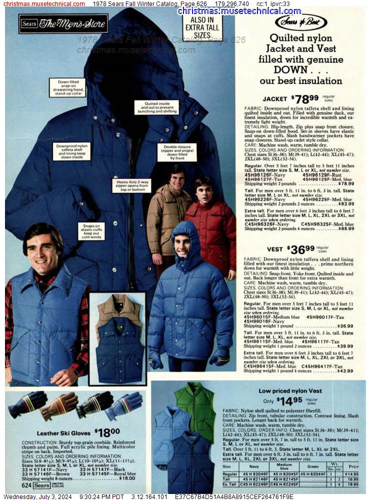 1978 Sears Fall Winter Catalog, Page 626