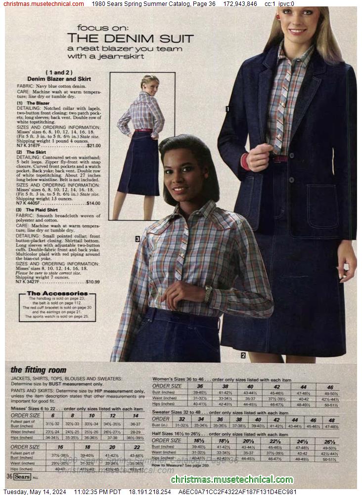 1980 Sears Spring Summer Catalog, Page 36