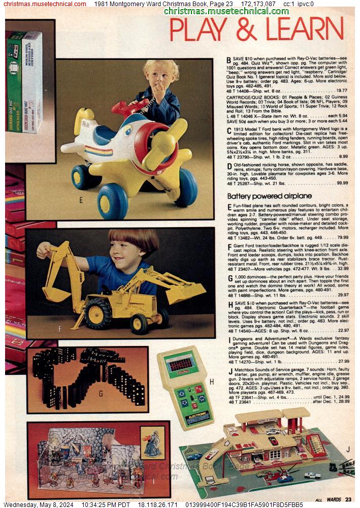1981 Montgomery Ward Christmas Book, Page 23