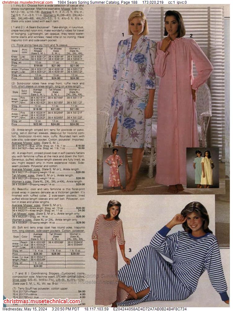 1984 Sears Spring Summer Catalog, Page 188