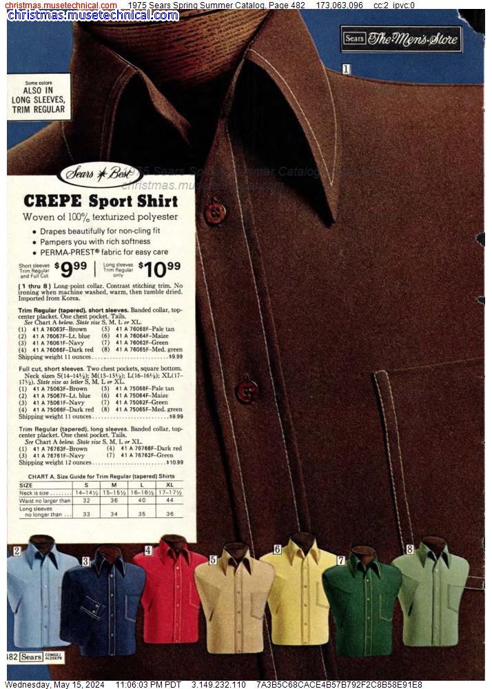 1975 Sears Spring Summer Catalog, Page 482