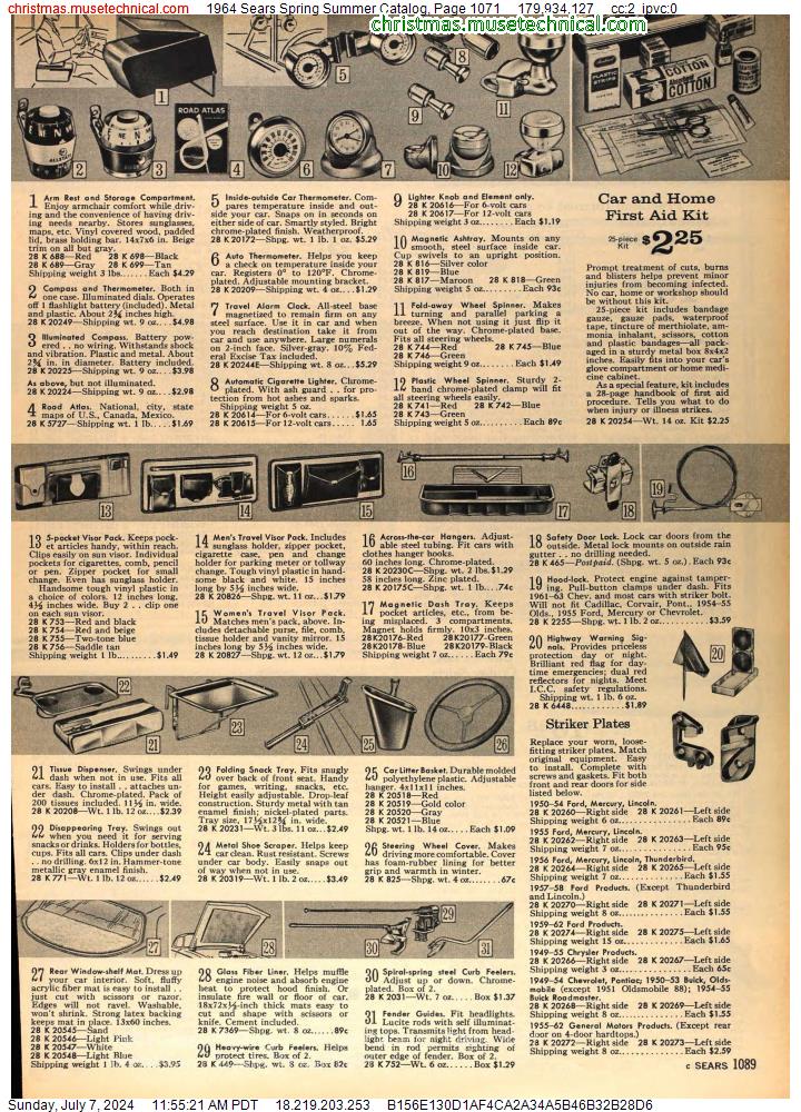 1964 Sears Spring Summer Catalog, Page 1071
