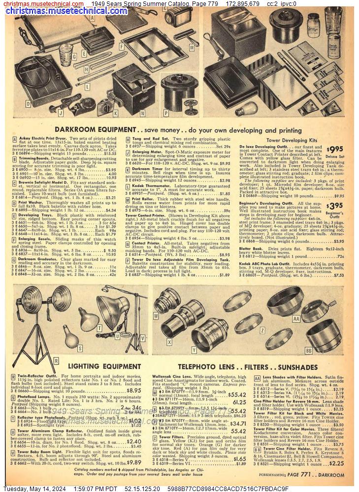 1949 Sears Spring Summer Catalog, Page 779