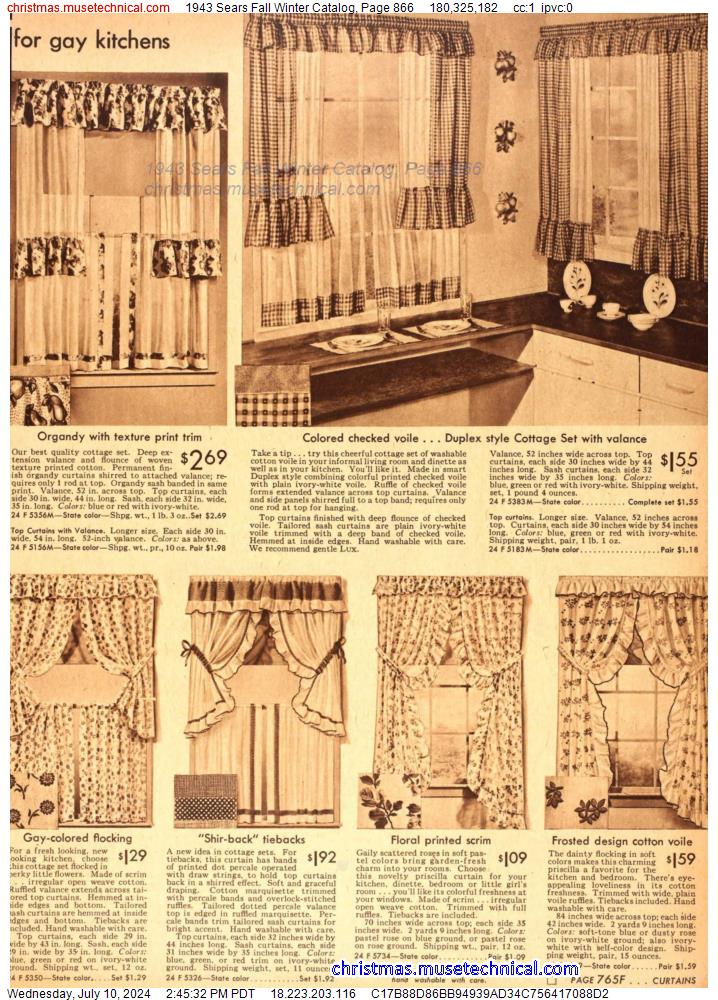 1943 Sears Fall Winter Catalog, Page 866