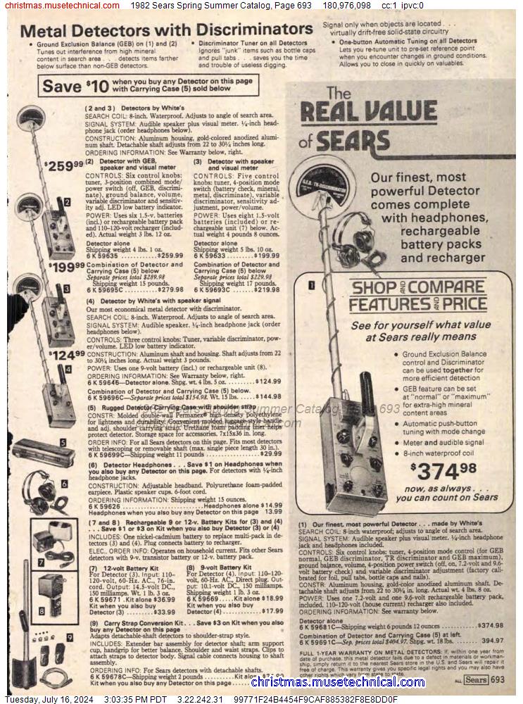 1982 Sears Spring Summer Catalog, Page 693
