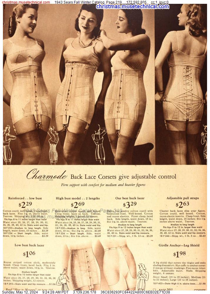 1943 Sears Fall Winter Catalog, Page 219