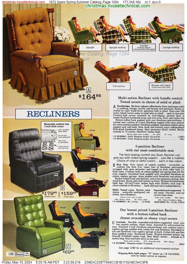 1972 Sears Spring Summer Catalog, Page 1284