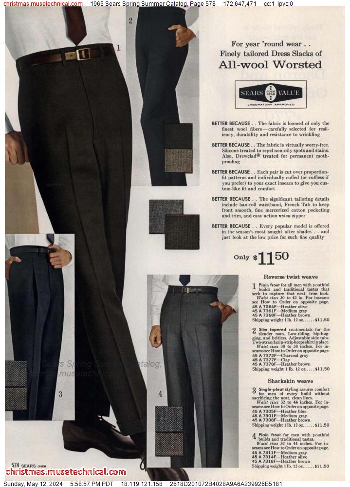 1965 Sears Spring Summer Catalog, Page 578