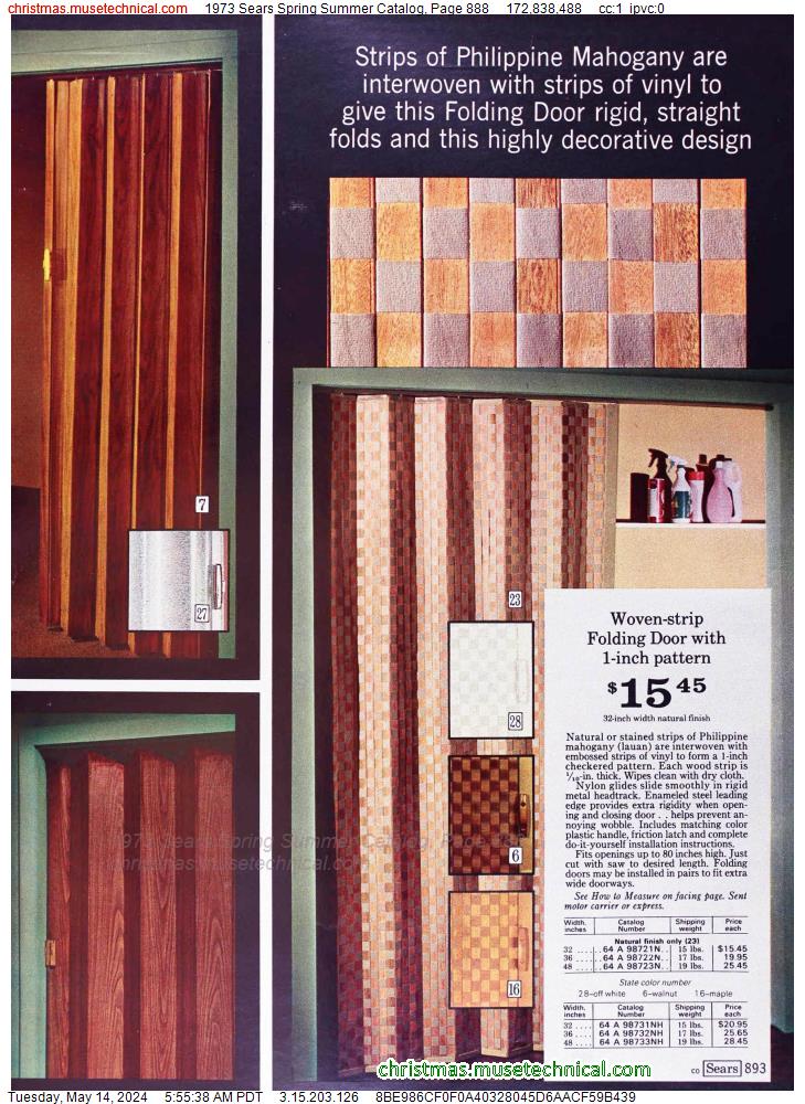 1973 Sears Spring Summer Catalog, Page 888
