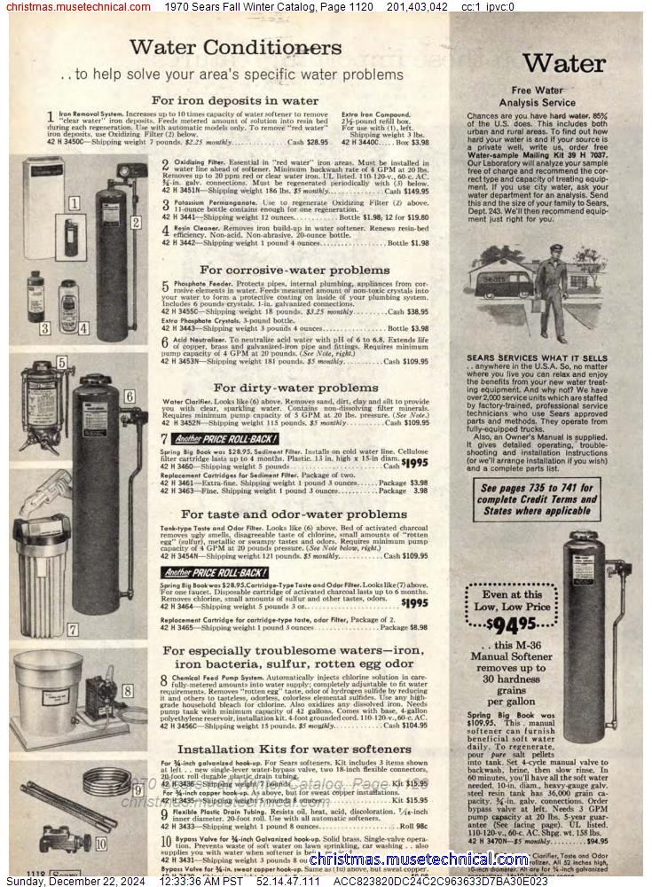 1970 Sears Fall Winter Catalog, Page 1120