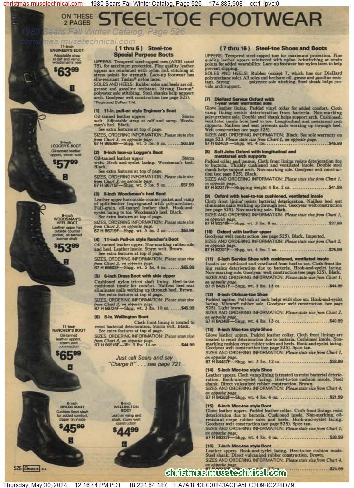 1980 Sears Fall Winter Catalog, Page 526