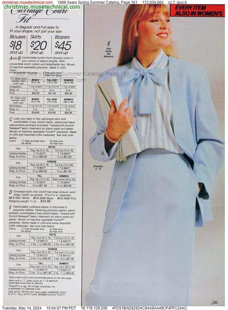 1988 Sears Spring Summer Catalog, Page 161