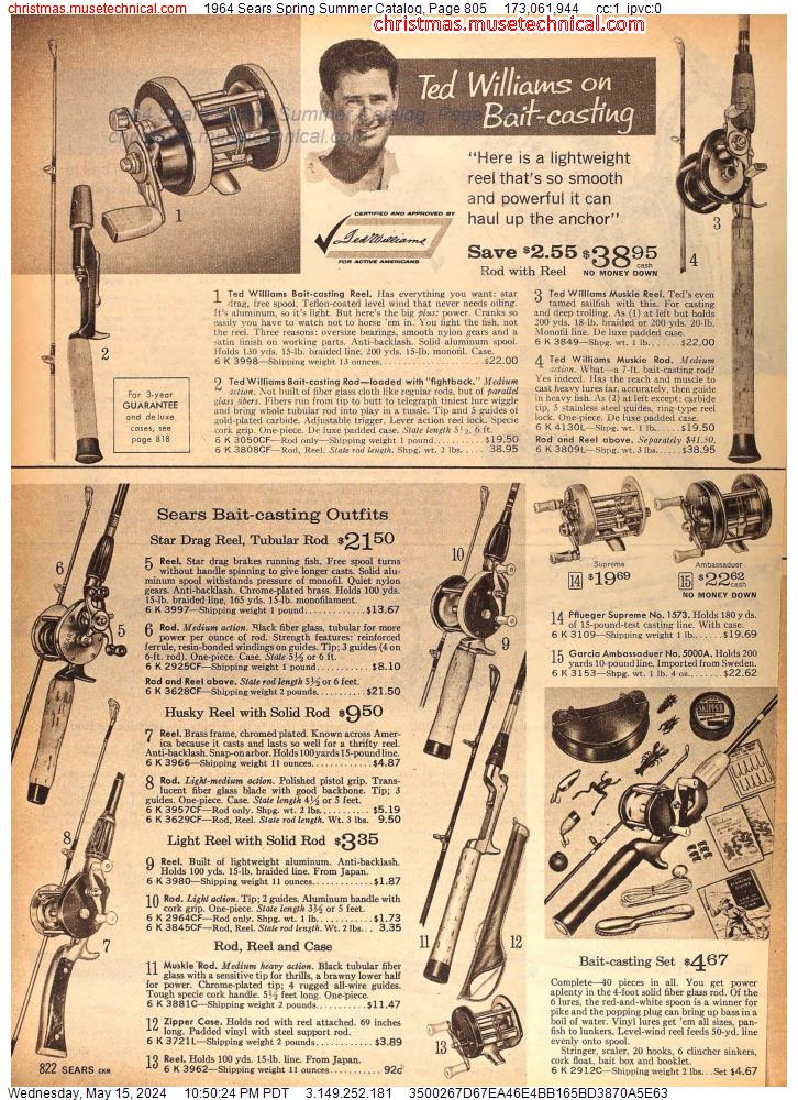 1964 Sears Spring Summer Catalog, Page 805