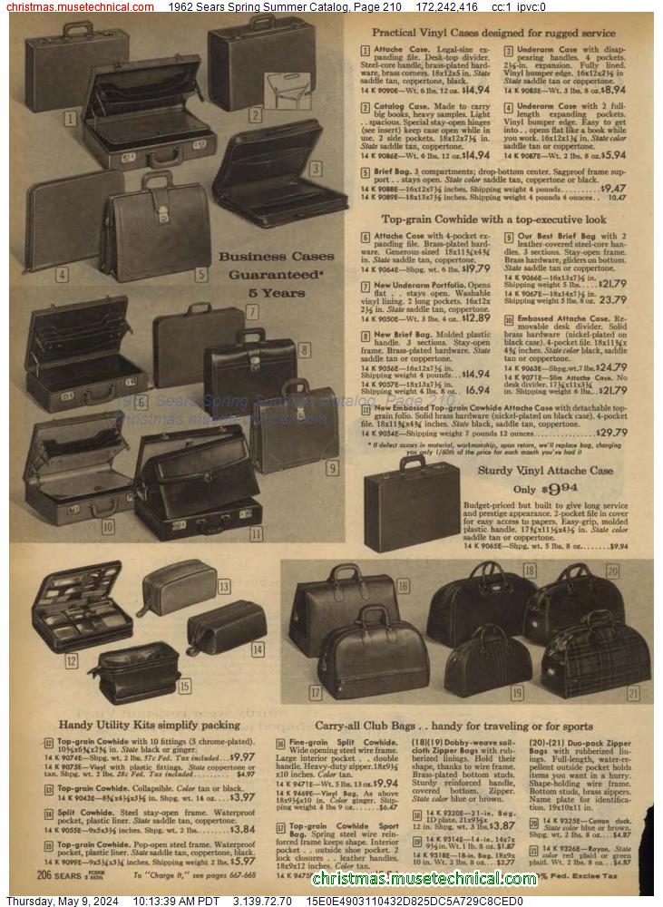 1962 Sears Spring Summer Catalog, Page 210
