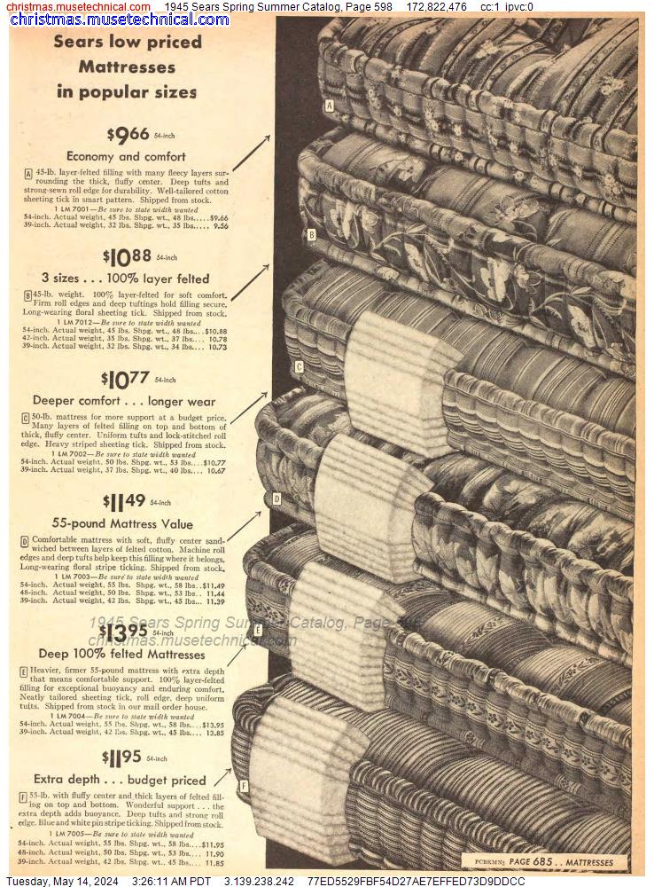 1945 Sears Spring Summer Catalog, Page 598