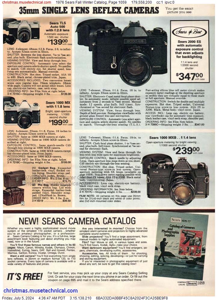 1976 Sears Fall Winter Catalog, Page 1059