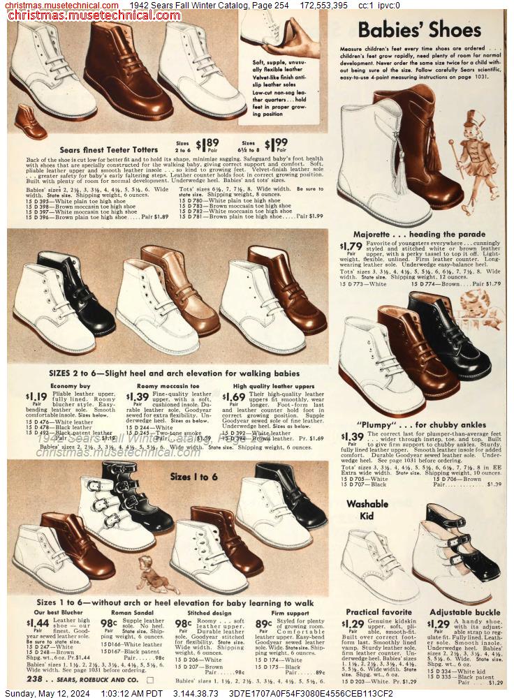 1942 Sears Fall Winter Catalog, Page 254
