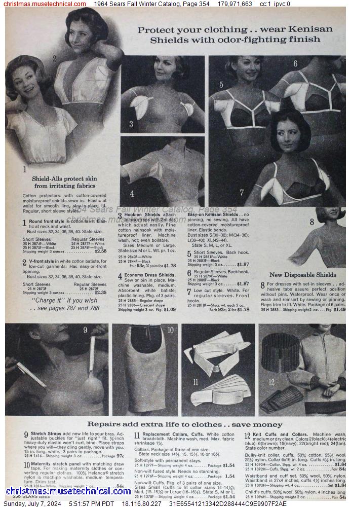1964 Sears Fall Winter Catalog, Page 354