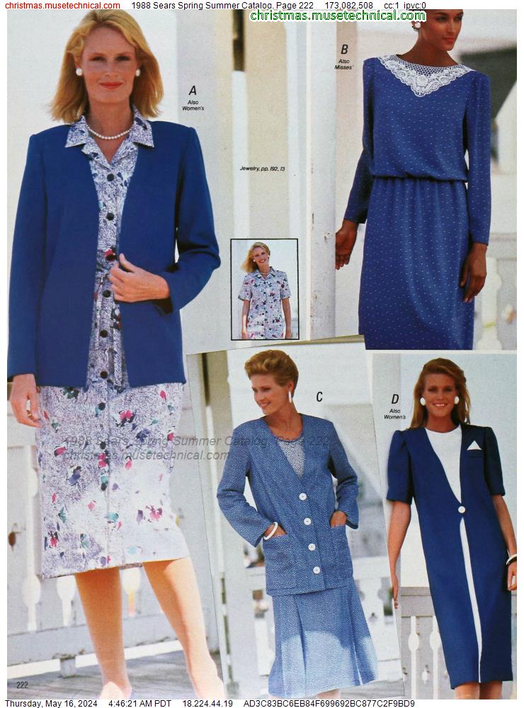 1988 Sears Spring Summer Catalog, Page 222