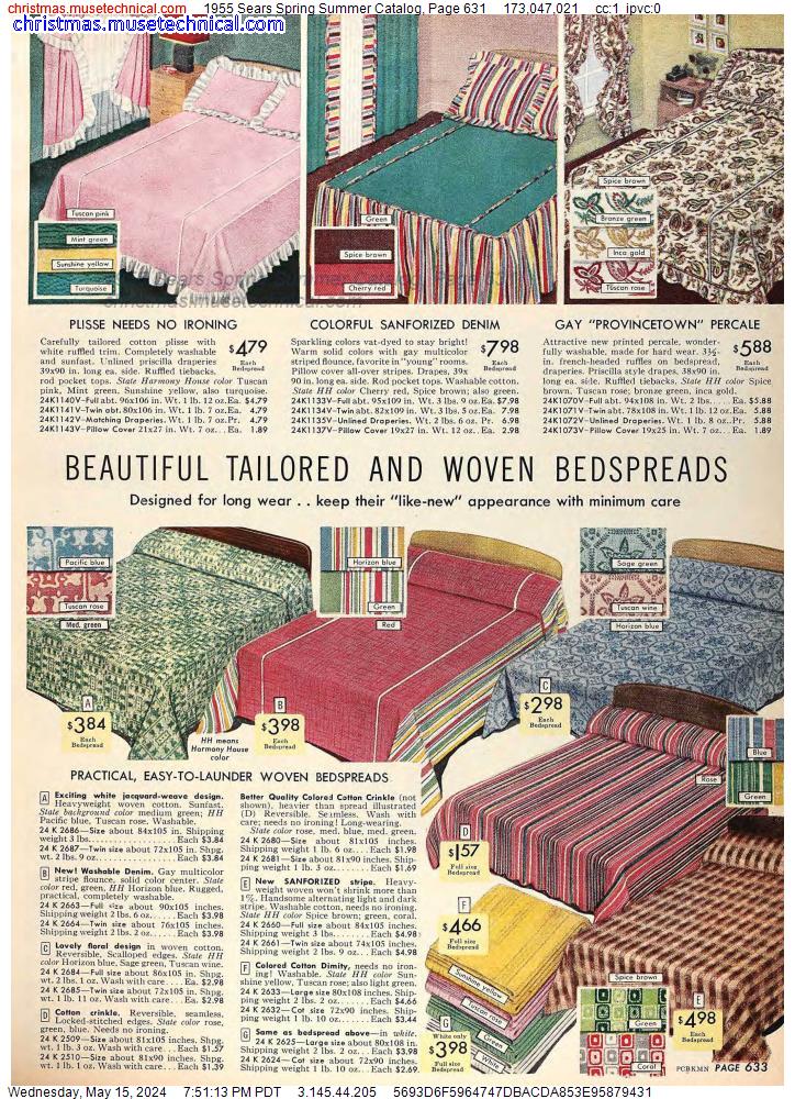 1955 Sears Spring Summer Catalog, Page 631