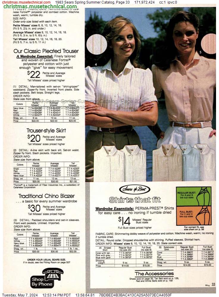 1983 Sears Spring Summer Catalog, Page 33