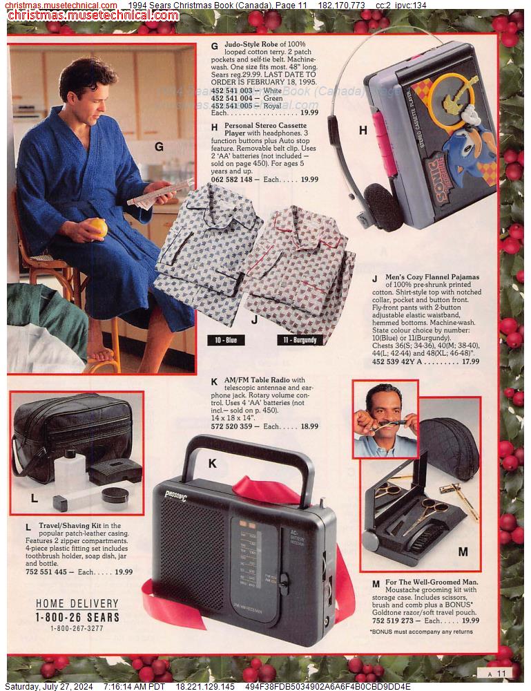 1994 Sears Christmas Book (Canada), Page 11