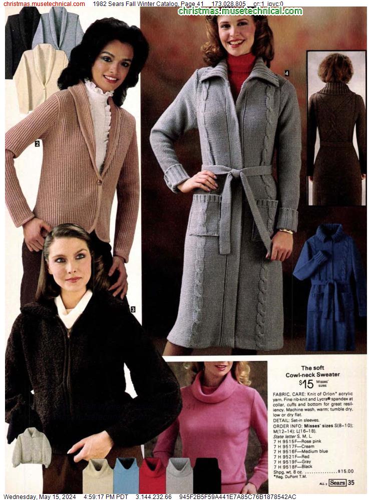 1982 Sears Fall Winter Catalog, Page 41