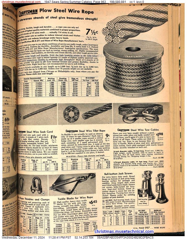 1947 Sears Spring Summer Catalog, Page 963