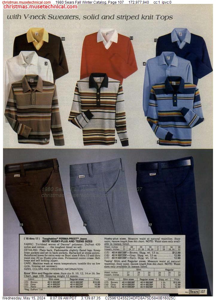 1980 Sears Fall Winter Catalog, Page 107