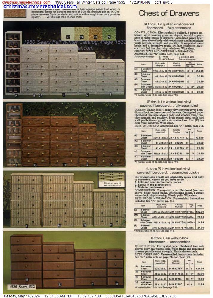 1980 Sears Fall Winter Catalog, Page 1532