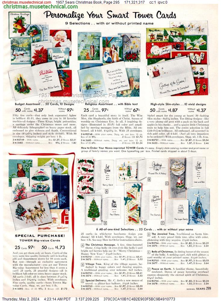 1957 Sears Christmas Book, Page 295