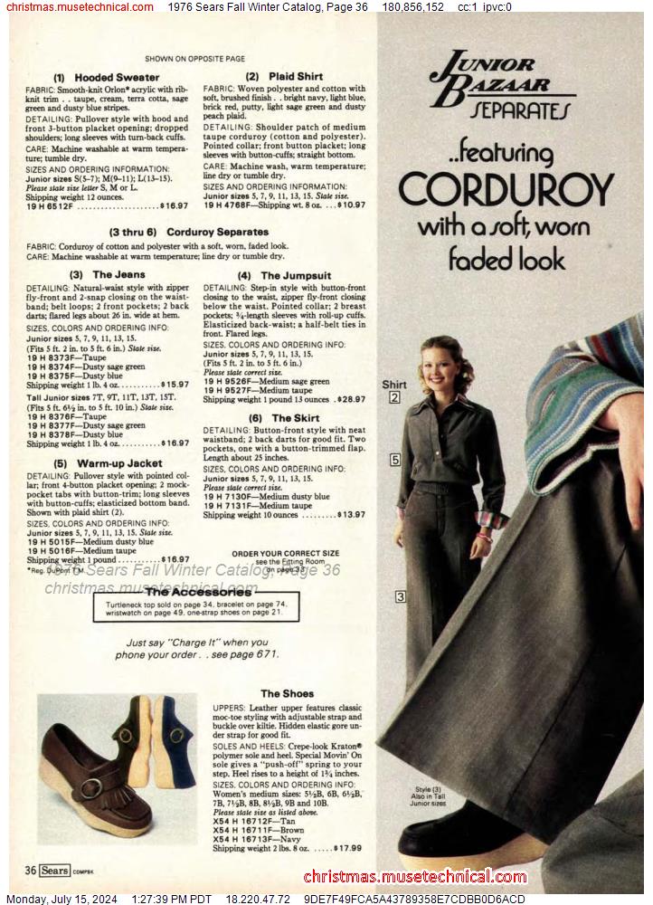 1976 Sears Fall Winter Catalog, Page 36
