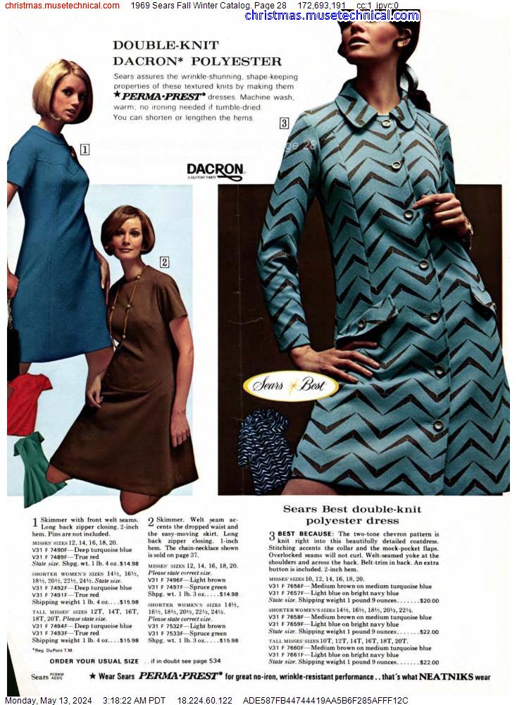 1969 Sears Fall Winter Catalog, Page 28