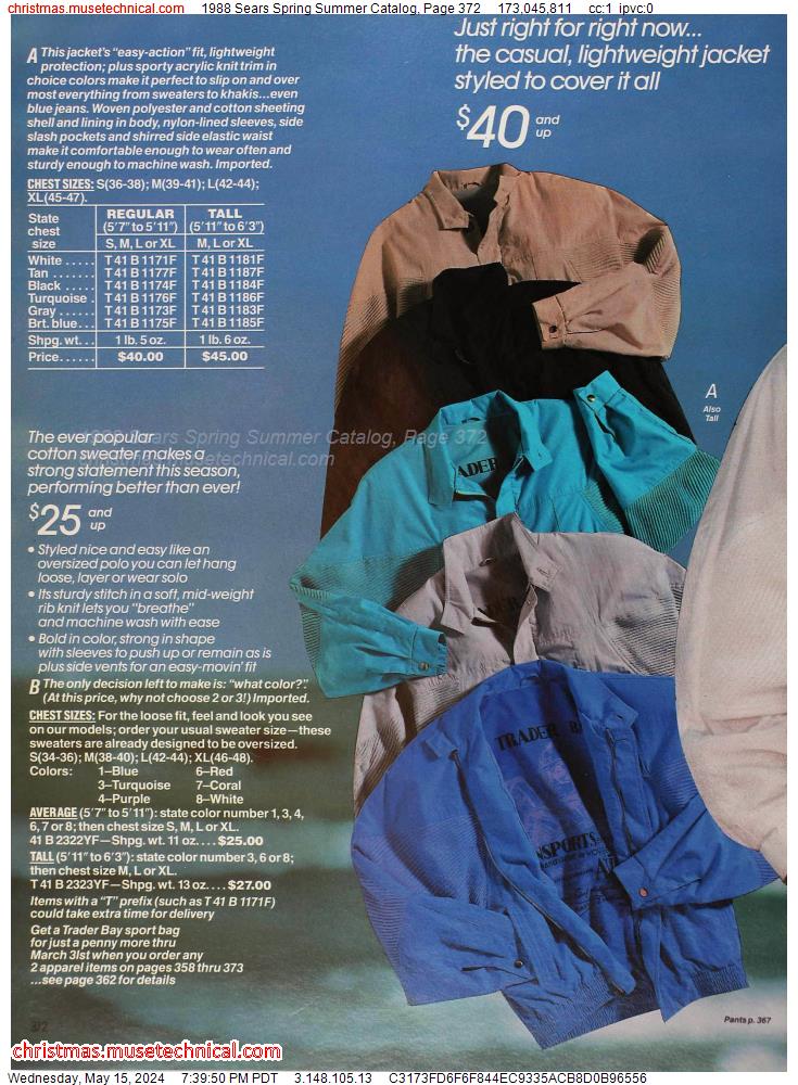 1988 Sears Spring Summer Catalog, Page 372