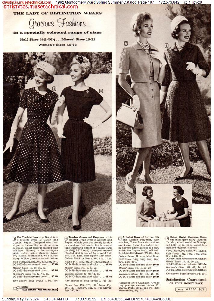 1962 Montgomery Ward Spring Summer Catalog, Page 107