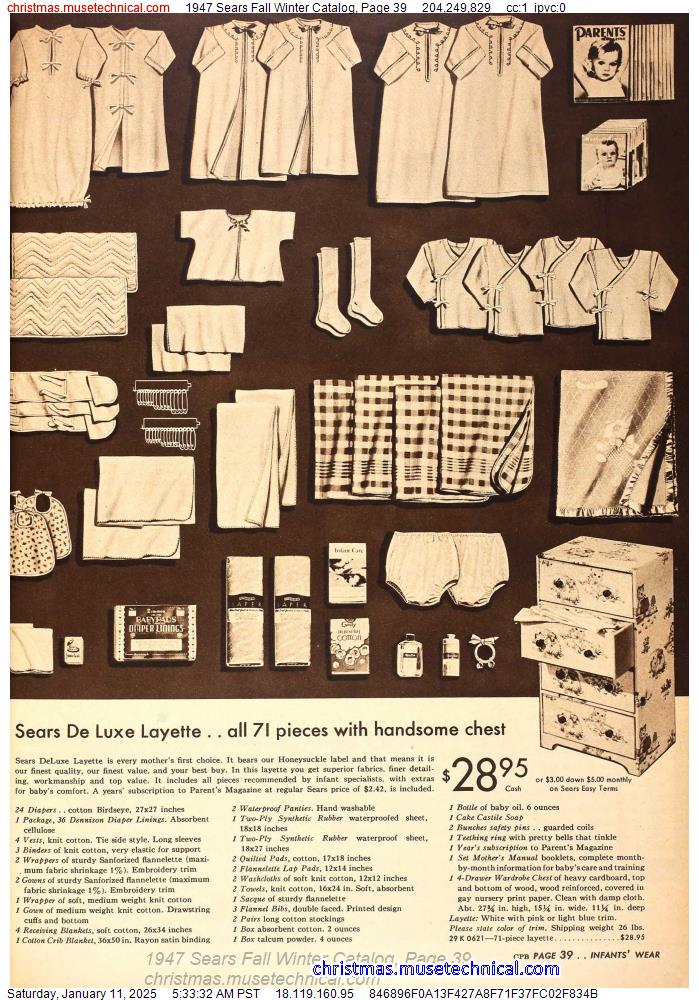 1947 Sears Fall Winter Catalog, Page 39