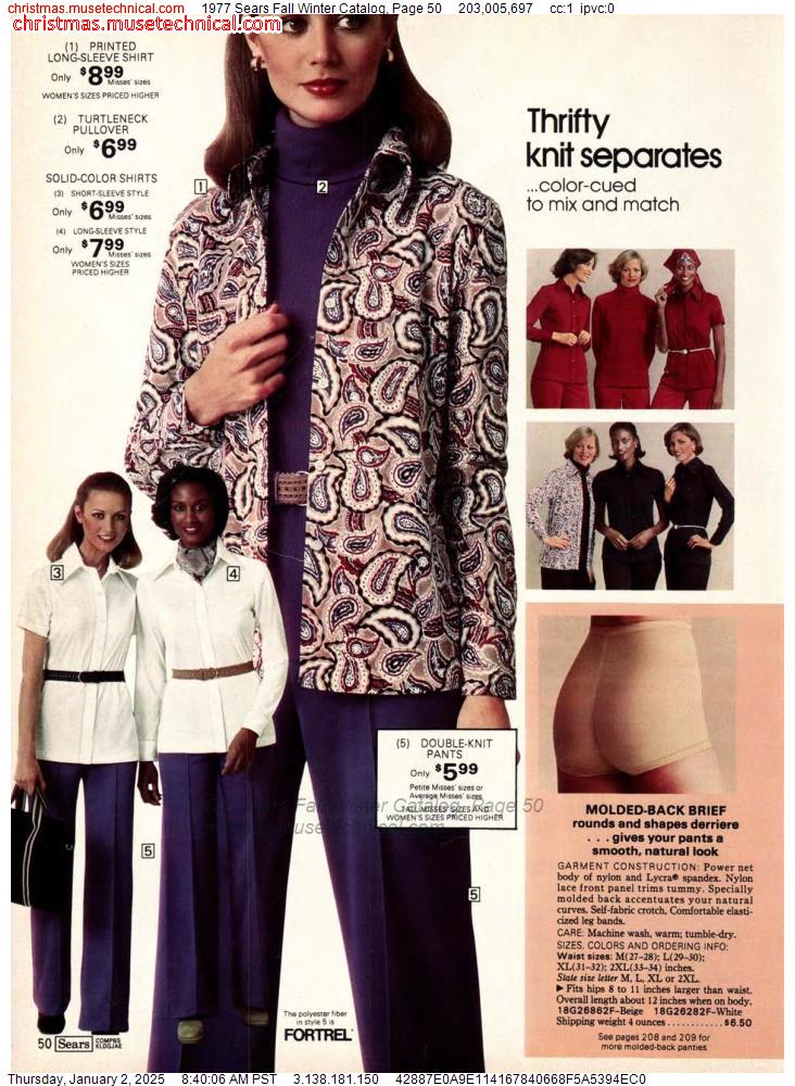 1977 Sears Fall Winter Catalog, Page 50