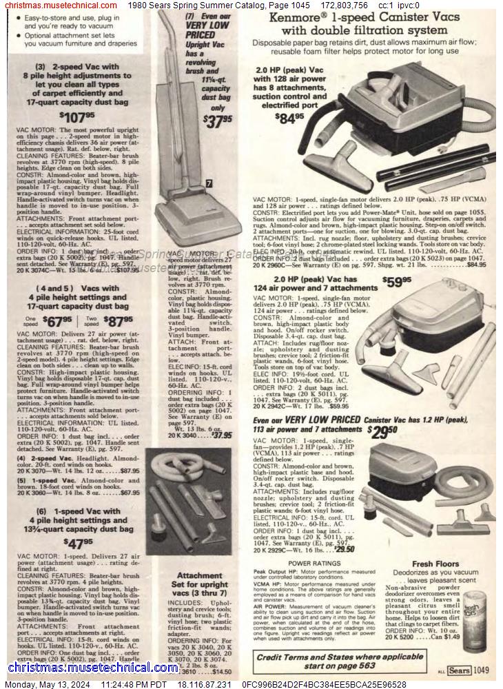1980 Sears Spring Summer Catalog, Page 1045